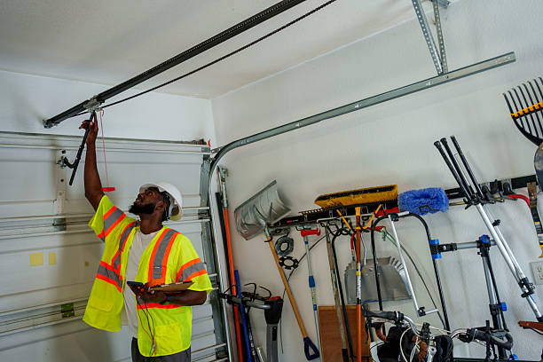 Professional Garage Door Panel Replacement technician working in Chardon, OH
